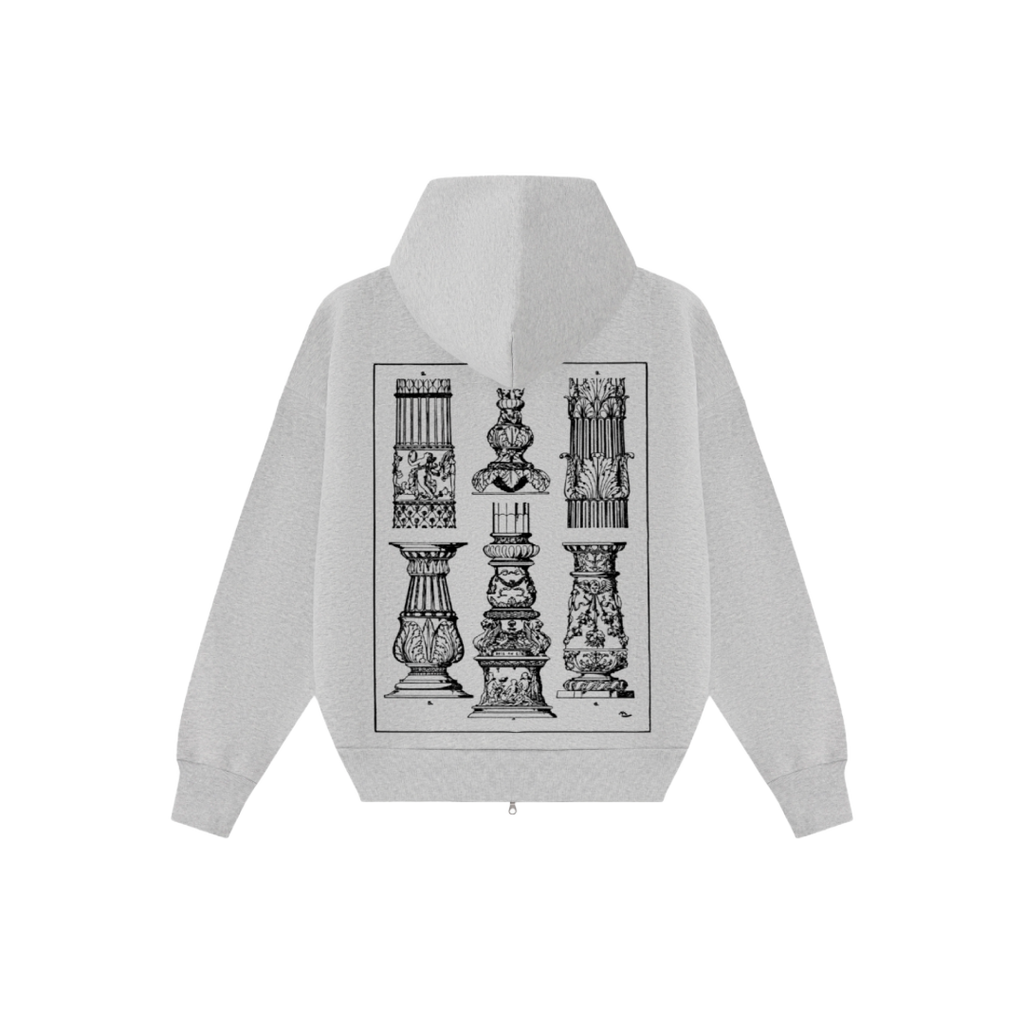 "LEVELS OF SCULPTURE" ZIP UP