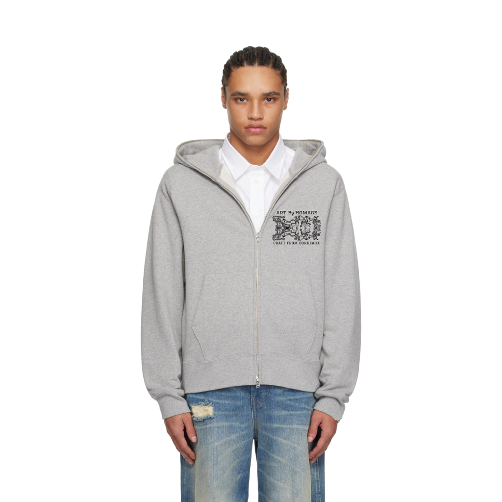 "LEVELS OF SCULPTURE" ZIP UP